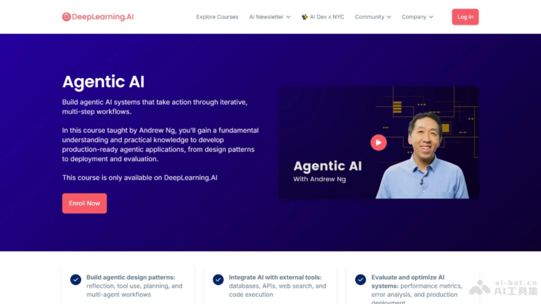 Khóa học trí tuệ nhân tạo mới nhất của Ngô Ân Đạt mang tên 《Agentic AI》.