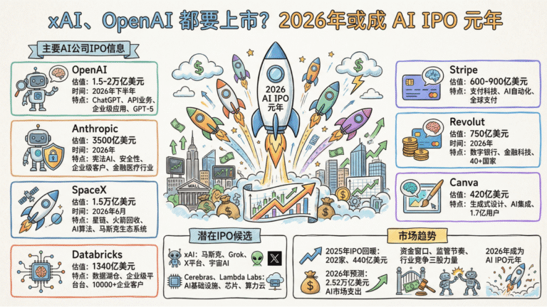xAI, OpenAI đều chuẩn bị niêm yết? Năm 2026 có thể trở thành năm IPO của AI.